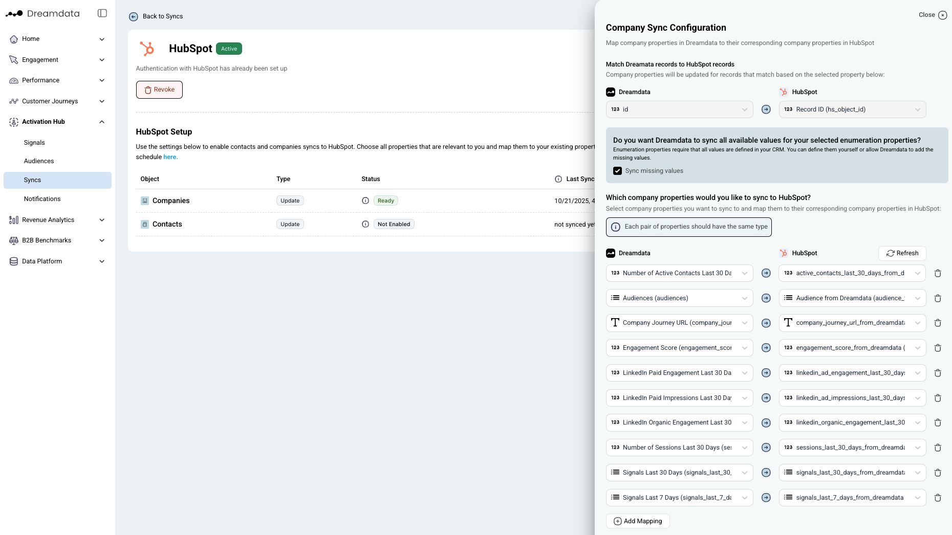 Company Sync Configuration